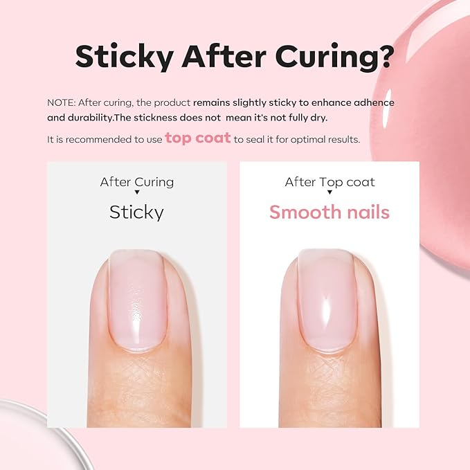 modelones Builder Nail Gel, 2 Pcs Clear and Rose Nude Pink Builder Nail Polish for Thickening Apex Building 8-in-One Rubber Color Base Polish Strengthener Extend Gel LED Lamp Cured 10 ml DIY Salon