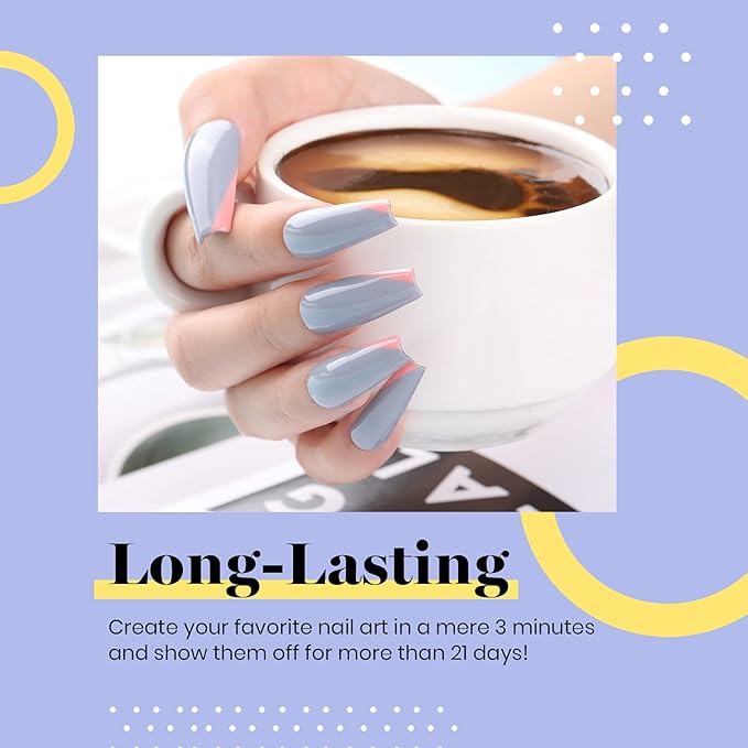Beetles Grey Gel Nail Polish, 15ml Spring Grey Blue Gel Polish Soak Off UV LED Nail Lamp Nail Art Manicure Salon DIY Home 0.5Oz Nail Polish for Women