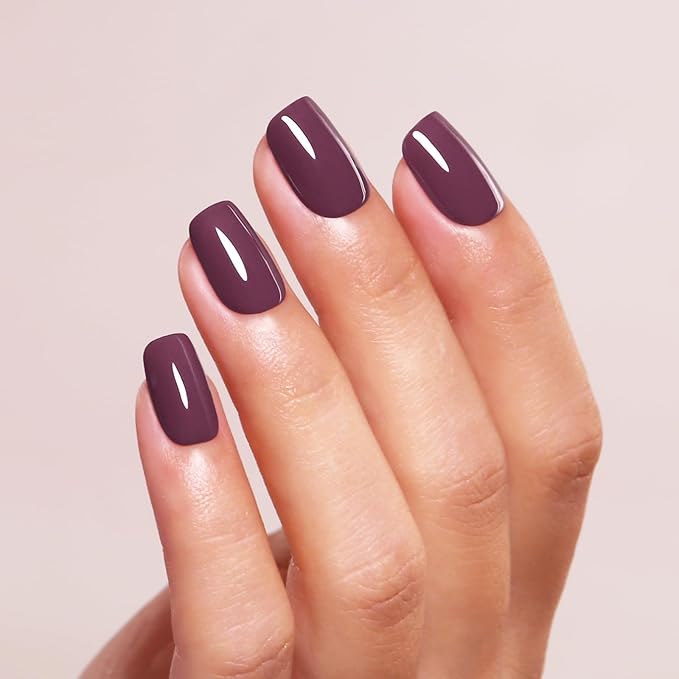 Gel Polish, 0.5 Fl Oz Burgundy Cherry Red Gel Nail Polish Autumn Winter Soak Off LED UV Gel Nail Polish Art Starter Manicure Salon DIY Nail Gel Polish