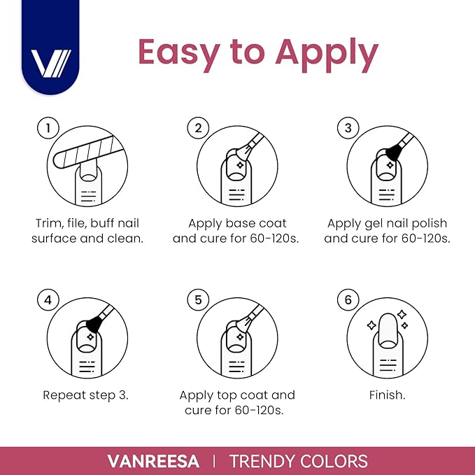 VANREESA 24 Pcs Gel Nail Polish Set, 21 Colors Gel Polish with Base Coat Glossy & Matte Top Coat Nude Pink Red Purple Gray Blue Glitter Gel Polish Kit Nail Kit Gifts for Women Girls