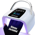 UV LED Nail Lamp Dryers Cordless 128W Portable Rechargeable UV Light for Gel Nails Polish Kit,Fast Curing Wireless Builder Gel Lamp with Sensor 3 Timer LCD Display 48 LED,Manicure Pedicure Art Tools