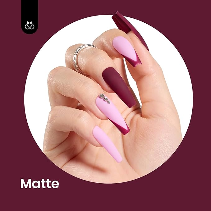 Beetles Dark Red Gel Nail Polish 15 ml Burgundy Red Gel Polish Cherry Wine Purple Color Soak Off LED UV Lamp DIY Art Design Salon Mellow Plum Nail Polish for Women
