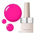 MEGIOR Hot Pink Gel Nail Polish 0.5 Fl Oz Bright Pink Soak Off UV LED Lamp Light Cure Gel Polish Kit for Salon and Nail Art Starter Manicure DIY at Home