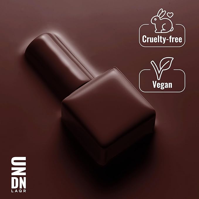 UNDN Vegan Nail Polish - Middle Earth - Brown Nail Polish for Women and Men - Long Lasting, Durable Finish - Cruelty Free - 0.5 oz