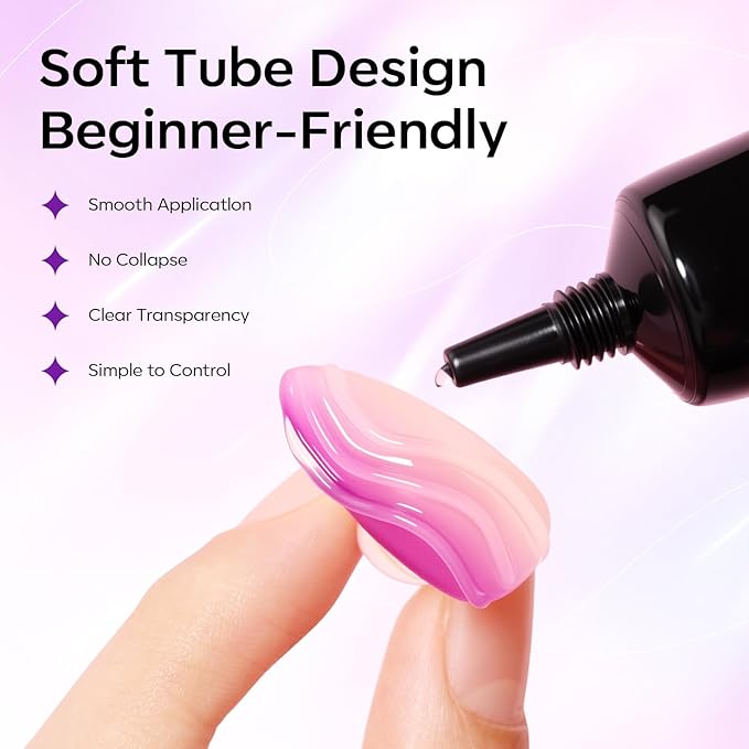 Makartt 3D Gel Nail Art for Sculpting: 3-in-1 Multi-Functional 15g Clear 3D Nail Gel for Molding & Painting Nails Designs, No Wipe Nail Glue for Rhinestones, Chrome Powder & DIY Manicure