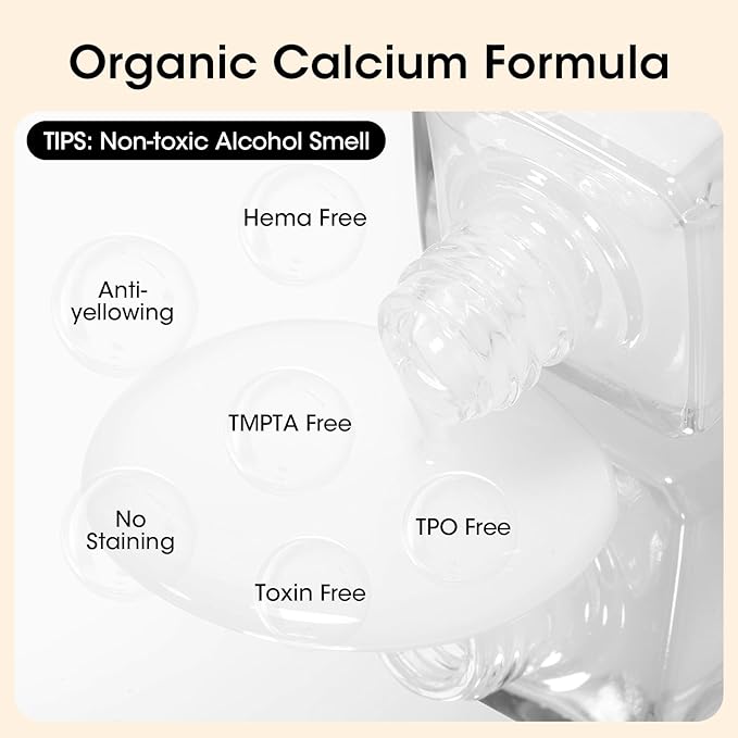 GELLEN Clear Nail Polish Base Coat Sheer Milky White, Calcium-Formula Regular Nail Polish Strengthens Nails, Enhances Nails Natural Look, Quick Air Dry, TPO & Hema Free, Non-toxic