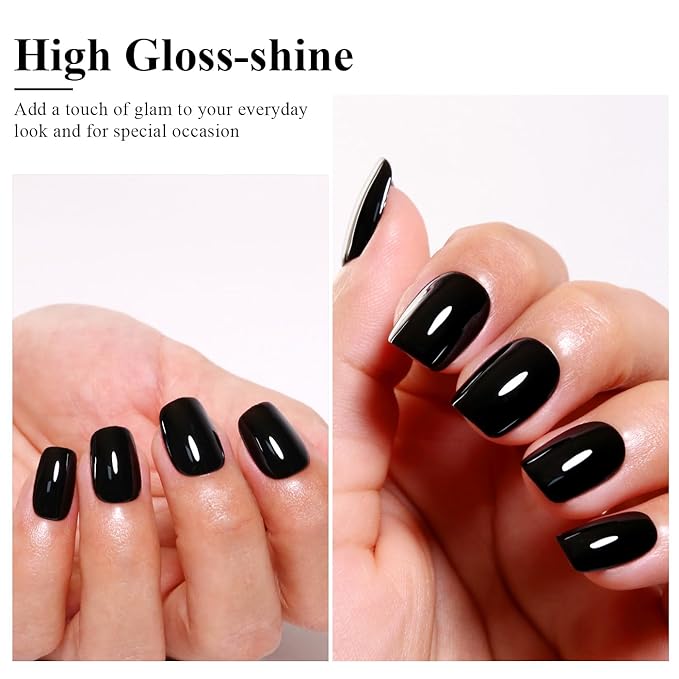 Imtiti 10ML Black Gel Polish Soak Off LED UV Nail Gel DIY at Home Salon Art Gift for Women 1PCS
