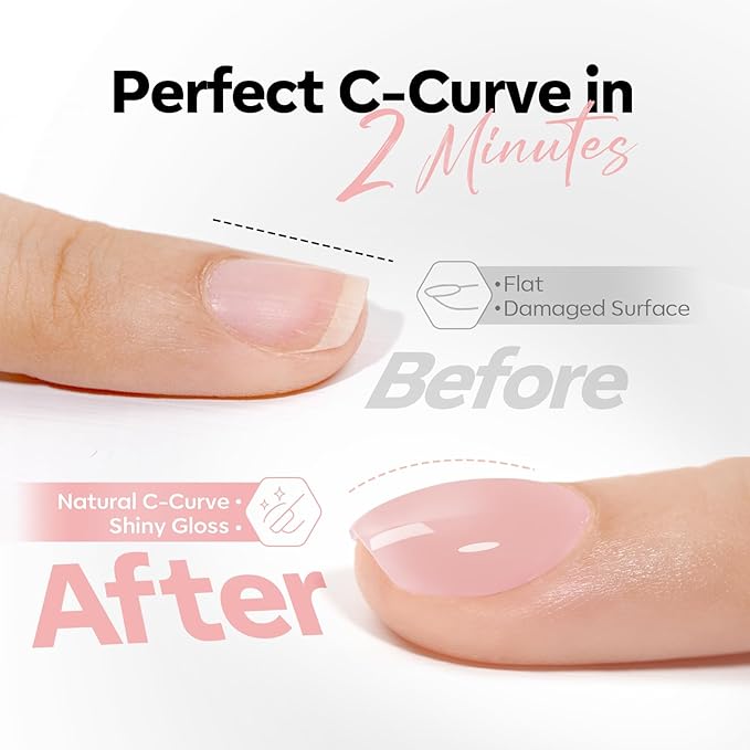 modelones Builder Nail Gel, Soft Pink Builder for Nails No Top Coat Needed, Glossy Jelly Finish Blush Pink, No-Wipe, C-Curve Sculpting, 9-in-One LED Lamp Cured Color Gel Polish for Quick Diy Salon