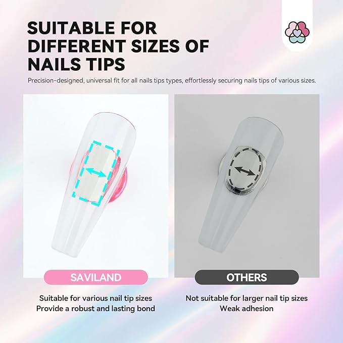 Saviland Nail Stand for Press ons: 3 Set Strong Magnetic Aurora With Nail Stand 40 Pcs Reusable Sticky Putty Nail Holder For Painting Nails For Nails Practice Acrylic Nail Holder Home Beginner Supplies