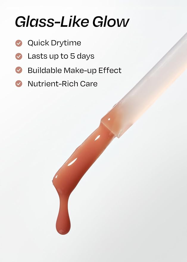 ohora Natural Glow Milk Syrup Nail Strengthener (Chai) - Tinted Nail Hardener for Brittle, Damaged Nails, Quick-Dry Glossy Finish, Nail Repair & Growth, 15 mL