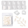 10PCS Plastic Nail Display Stands with Holes Nail Training Frame with 110Pcs Practice Nail Tips, Spliced Stand for Gel Nail Polish DIY Nail Practice Display Tool, Grey
