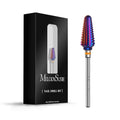 MelodySusie Professional Tornado Nail Drill Bits, 3/32'' Carbide Tungsten Multi-function Bits, Suitable for Manicure Pedicure Cuticle Gel Polishing, Salon Bits, Purple, Series Bit-X, 2XC