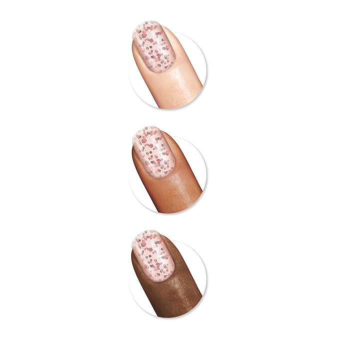Sally Hansen Miracle Gel Salon Quality Nail Polish | Gel-Like Formula, Two-Step System, No UV Light Needed, Long Lasting | Semi-Opaque, Shimmer | 909 All is Bright | White with Pink Shimmer