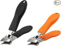 Wide Jaw Opening Anti-Splash Slanted Nail Clippers - Long Handle Splashproof Design for Ingrown Nails, Wide Mouth Toe Nail Clippers & Household Use
