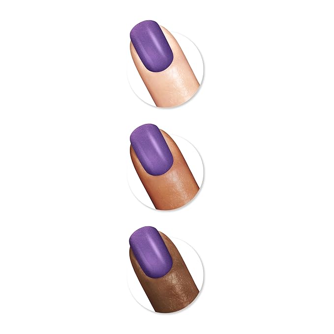 Sally Hansen Good. Kind. Pure. Nail Polish | Plant-Based, Vegan, 16-Free Formula | Opaque, Shimmer | 355 Iris Dusk | Metallic Purple Nail Color