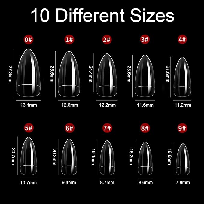 2 Boxes Curved Stiletto Nail Tips 200Pcs Acrylic Raptor Eagle Claw Nails Extension Tip, Pre-shaped Gel Half Cover False Nail Tips Halloween Nail Art DIY Home & Salon Manicure, Drag Queen Nails Cosplay
