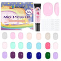 EBANKU 288 Pieces Kid Fake Nail, 12 Pack Kids Press on Nails Short Full Cover Fake Nails for Girls with Nail Glue and Nail Adhesive Tabs