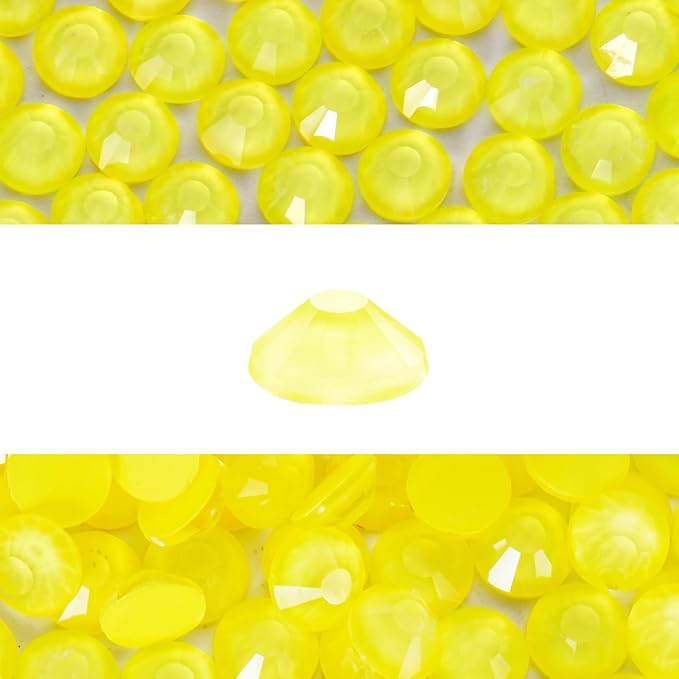 Novani 3000 Pieces Flatback Rhinestones Glass Round Gems Mocha Citrine Crystals for Nail Art DIY Crafts Clothes Shoes,SS12,3.0-3.2mm