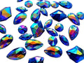 300pcs Mixed Shape Size deep Blue Crystal sew on Rhinestones Acryl Loose Beads Hand Sewing Strass
