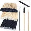 300 Pack Disposable Spoolies Brushes Sets Mascara Wand Lip Brushes Cotton Swab for Eyebrow Eyelash Extension Tattoo Lipstick Applicator