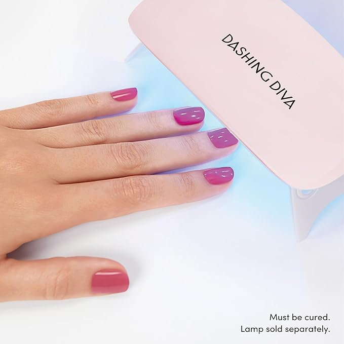 Dashing Diva Glaze Nail Strip Set - Amsterdam Haze - Long Lasting, Chip Resistant, Semi-Cured Gel Nail Strips - Summer Gel Set - 4-Piece Manicure Kit with 32 Strips