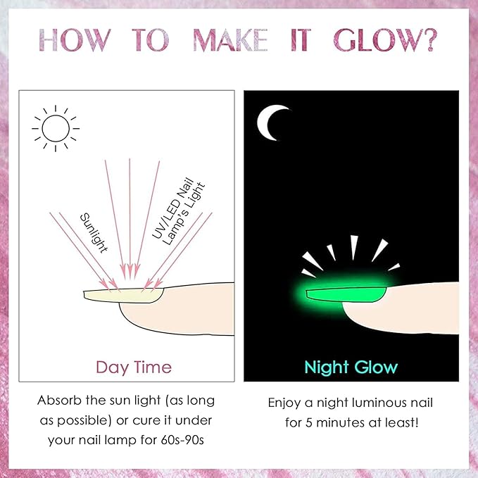 Glow in the Dark Poly Gel Nail Kit, Biutee 5 Colors Neon Poly Nail Extension Gel Builder Gel Manicure Kit for Nail Art Starter Kit