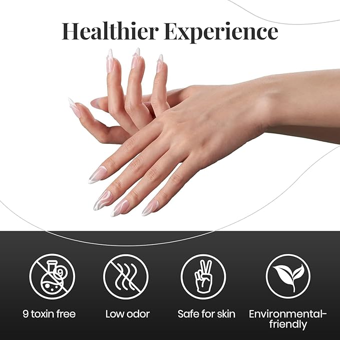 Beetles Black White Gel Polish Set - 4Pcs Gel Polish Kit Black White Colors Gel with No Wipe Top & Base Coat Nail Kit Soak Off UV LED Lamp Manicure Salon DIY Home