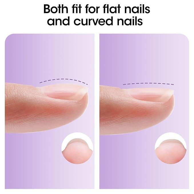 Gellen Tipex Instant Apex Nail Tips, Medium Coffin Gel Tips X Full Cover Nail Extension Tips, Strong Hard Clear Pre-etched Press-on Nails, Pre-file Underside False Nails for Flat Nails