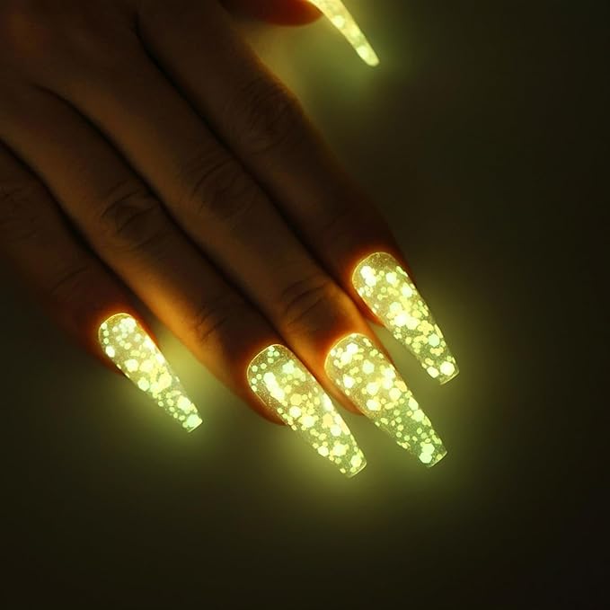 AIMEILI Poly Nail Extension Gel Glow in the Dark Builder Nail Gel Hema Free Poly Nail Enhancement Nail Art Design DIY Salon Nail At Home Gift for Women Nail Gel - 024
