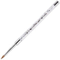 PANA 3D Kolinsky Nail Art Brush - Silver Glitter Handle, Size 5 - Acrylic Nail Art Sculpture Brush for Manicures Pedicure Salon Professional or Beginner