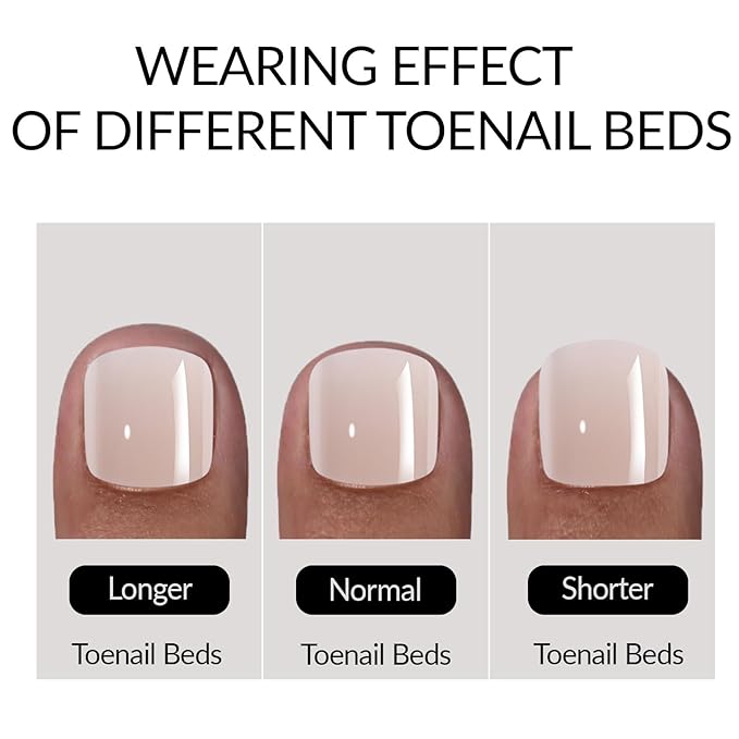 240Pcs White French Tip Press on Toenails Short Square Fake Toe nails Press ons with Design Stick on Toe Nails Reusable Acrylic False ToeNails Artificial Glue on Toenails for Women Nails Manicure