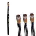 Yasterd Acrylic Nail Brush 100% Kolinsky Brushes for Nails Size 18 Oval Crimped Shaped Brushes for Acrylic Application Black Wood Handle Professional Nail Art Powder Brush Manicure Tool