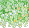 Blinginbox Flatback Rhinestones Round Gems, 1440pcs Luminous Series Glass Stones Neon Gems Non Hotfix Crystal Rhinestones for Nail Charms Crafts Clothes Tumblers,Lt.Peridot Luminous,SS20.