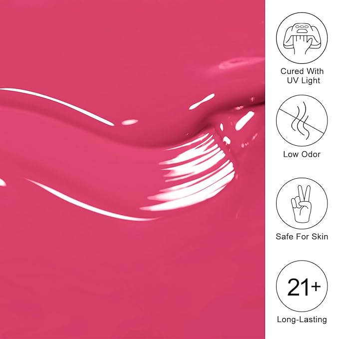 Imtiti 10ml Coral Pink Gel Nail Polish-1pcs Pink Gel Polish for Nail Art Soak off UV Led Salon DIY at Home Gift for Women