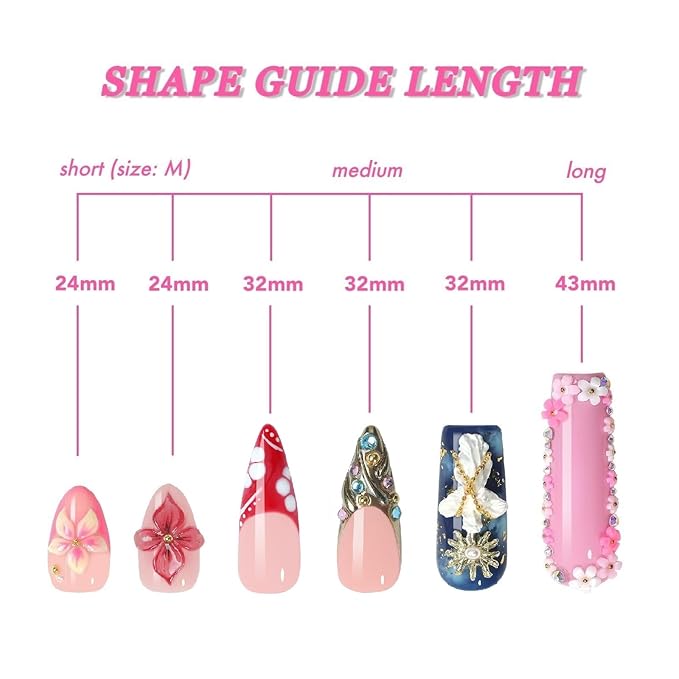 Press On Nails Handmade Acrylic Sweet Pink 10pcs Set, Jelly French Floral Blooming Nail Design with 3D Shell Texture, Starfish Charms & Pearl Details, Birthday Vacation Holiday Tips - Appife