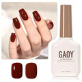 GAOY Red Gel Nail Polish, 16ml Soak Off Gel Polish, UV Light Cure for Nail Art DIY Manicure at Home, 1008 Crimson Red