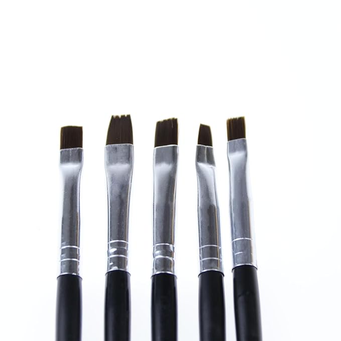 10 Pcs Nail Art Liner Brushes & Painting Art Design Pen Set, Diamond Application Rhinestone Handle, Line Dotting Drawing Sizes 7 9 11 20 25mm, Black