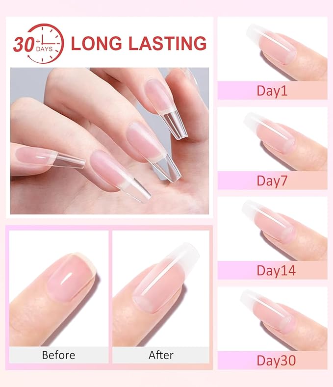 Solid Sculpting Builder Gel LEDSUUEI - Clear Nail Extension Gel, Non-Sticky Hard GEl for Nails, Nail Strengthen 3D Molding Builder NAil Carving Glue Kit for Beginners 20g