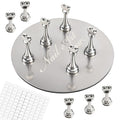 ANGNYA Nail Stand for Press Ons,Round Shape Super Magnetic Base Nail Holder for Painting Nails with 200 Pcs Reusable Double-Sided Tape for Nails Practice Nail Tools Home DIY Salon Supplies