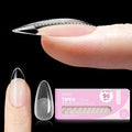 Beetles Tipex Lite Instant Apex Nail Tips, Medium Almond, 16 Sizes | 00–14, Built-in Apex Acrylic Tips for Flat & Natural Nail Beds, Beginner-Friendly Easy DIY Nail Extensions