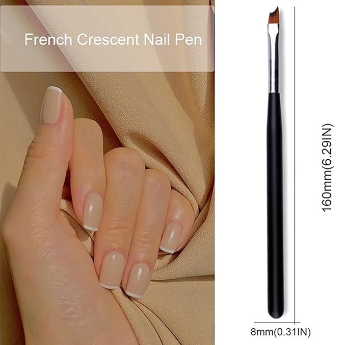 JERCLITY 8pcs Nail Art Brushes Set Ombre Nail Brush Dotting Pen Nail Art Liner Brushes French Tip Brush Lace Nail Brush Gradient Painting Pens Nail Sponges for Ombre Brush Nail Art Tools Set