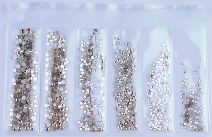 7200 Pieces(6 Grid)5 Pack of Nail Art Rhinestone Decoration Style1