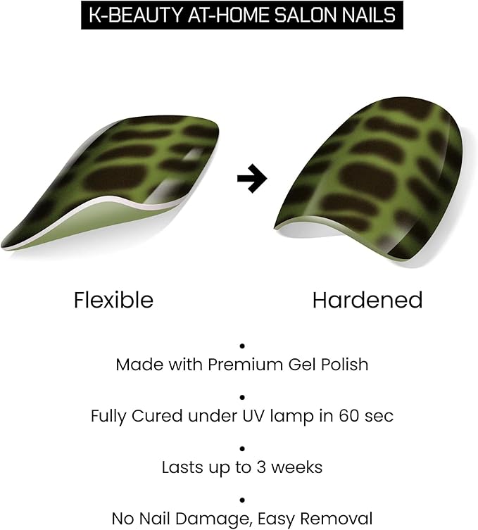 Semi Cured Gel Polish Strips | 24pc UV LED Required Wraps | Gift Peel and Stick Nails | Coquette DIY Home Manicure | Press On Alternative (Chill Pearl)