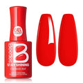 Beetles Red Gel Polish - 15ML/0.51Fl Oz, Red Gel Nail Polish, Same Color Same Bottle STAY SHINING Series, Soak Off UV LED Lamp Spring Nails Art, Long-Lasting Manicure Salon DIY Home Valentines Nails