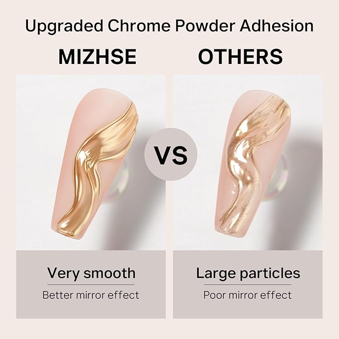 MIZHSE Cream 3D Nail Gel with Chrome Nail Powder Sculpting Gel for Nails Art No Wipe Clear Painting Gels Polish Nails for Painting Rhinestone Decoration Sculpture U V LED Curing Requires