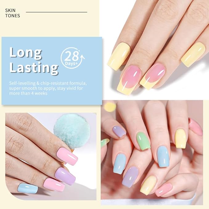 JR 9pcs 15ml Summer Color Gel Nail Polish Set Including Red Pink Nude Gel Polish Kit UV LED Soak Off Polish Home DIY Gift D
