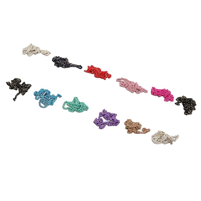 3D Mix Nail Chains, 3D Colorful Nail Charms, 24 Strips Nail Jewelry Metal Punk Nail Chains With Case, Nail Chain Decorations for Nail Art Chains DIY Design
