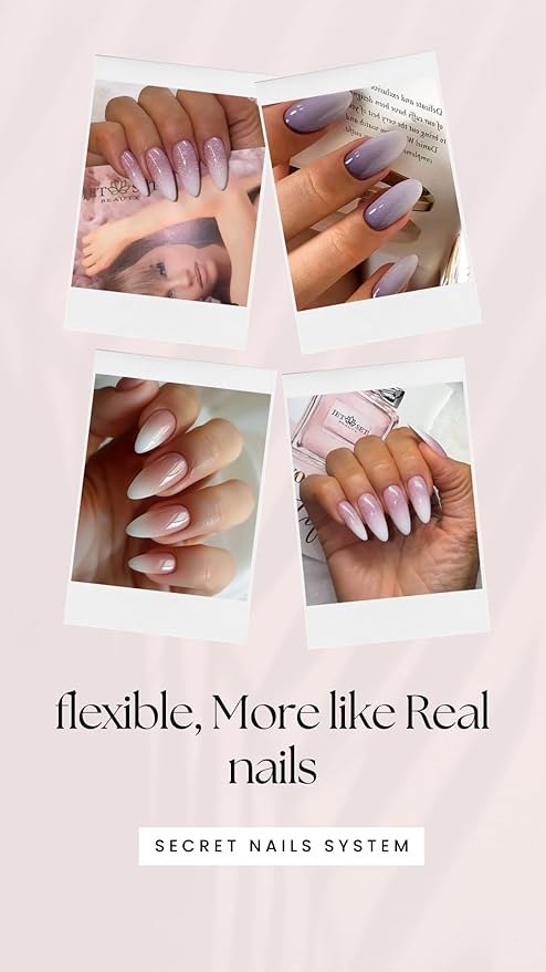 Gel Nail Tips Shape, 550 Pcs Half Matte Pre-Etched Press On False Nails, Full Cover Acrylic Nail Tips Kit for Nail Extensions, DIY Salon Nails. (Medium Almond, Clear)