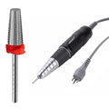 Makartt Nail Drill Handpiece for Up200 Machine Professional Electric File Bundle With 5 in 1 Nail Drill Bits Tungsten Carbide Tapered Drill Bits for Nails Fast Removing Acrylic Nail Hard Gels Cuticle