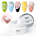 GAOY White 3D Sculpting Gel for Nail Art, 15g Solid Nail Gel Non-Sticky Hard Builder Gel for Carving, Molding and Building